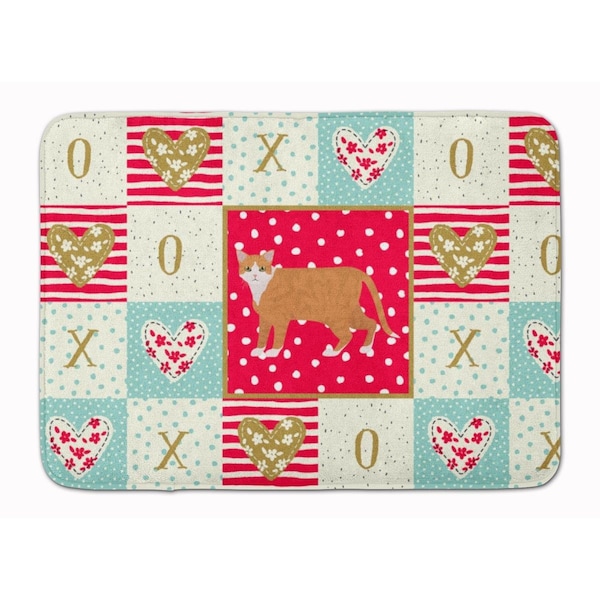 Carolines Treasures 19 x 27 in. European Shorthair No.1 Cat Love Machine Washable Memory Foam Mat CK5611RUG - main
